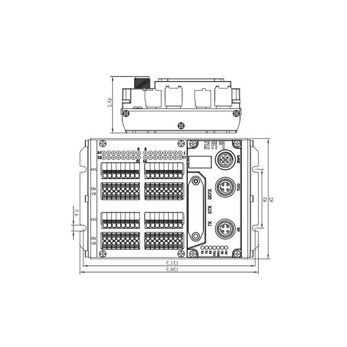 EtherCAT protocol、32DI/DO adaptive configuration、NPN、Terminal type、 IP20 remote module、009E51